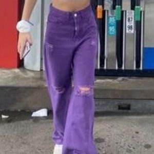 Purple Baggy Jeans